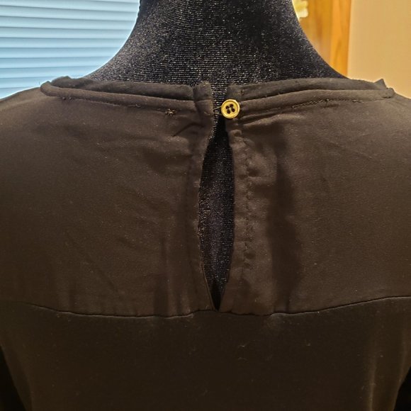 The Limited Black Long Sleeve Top with Mesh Details  Size M - Picture 3 of 9